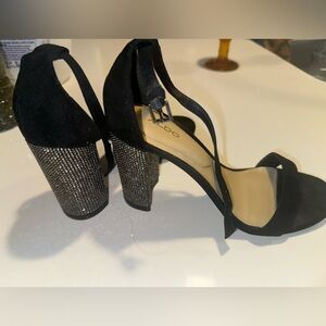 aldo rhinestone block heels